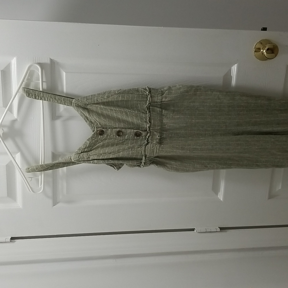 Green striped jumpsuit